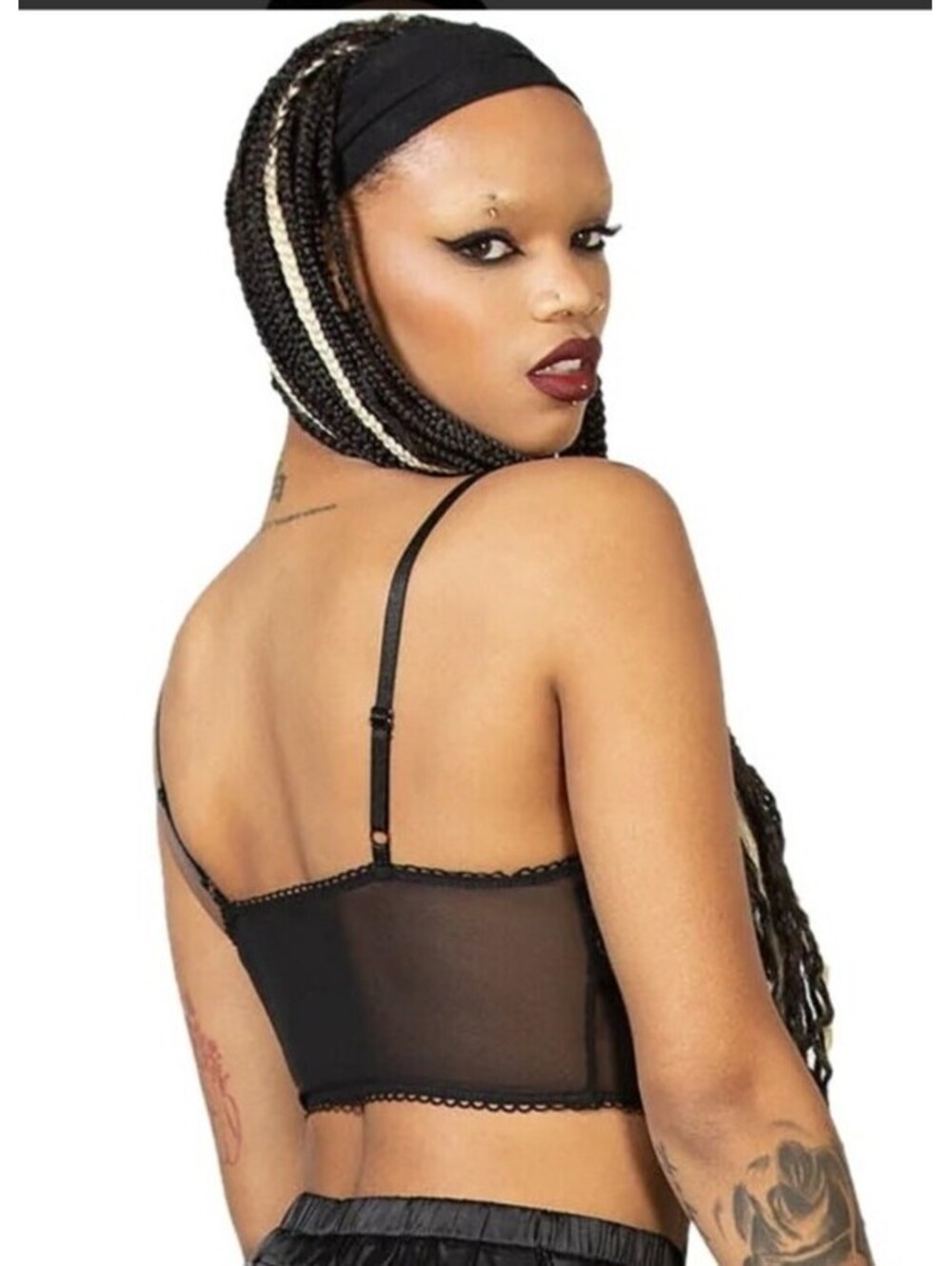 Killstar Star Crossed Bralette Black & Red Women's Size Small NEW With Tags - Picture 5 of 8